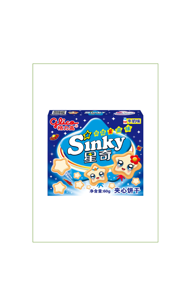 Glico Sinky Sandwich Bisquits FruitFlavor Asia (60g)