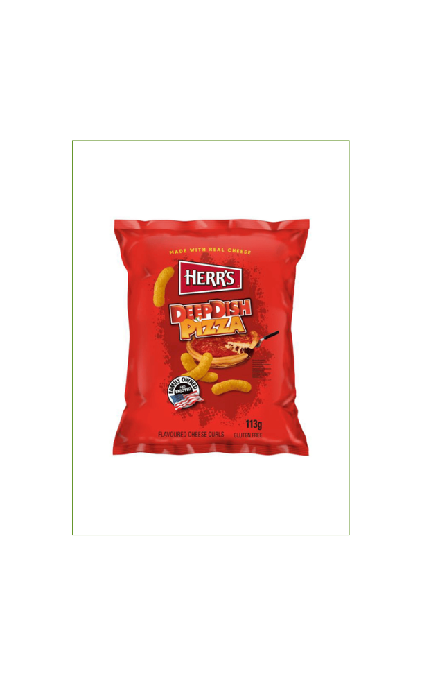 Herrs DeepDish Pizza flavored Cheese Curls (113g)